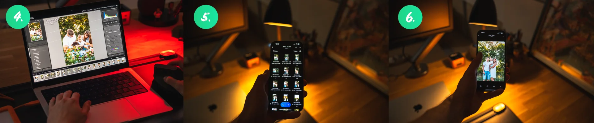 Proces doručení fotek