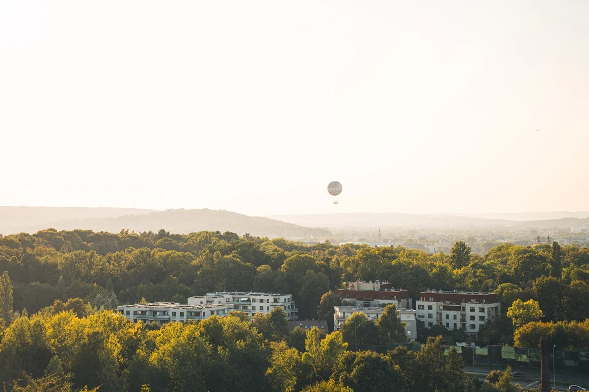 Mohyla v Krakově - západ slunce