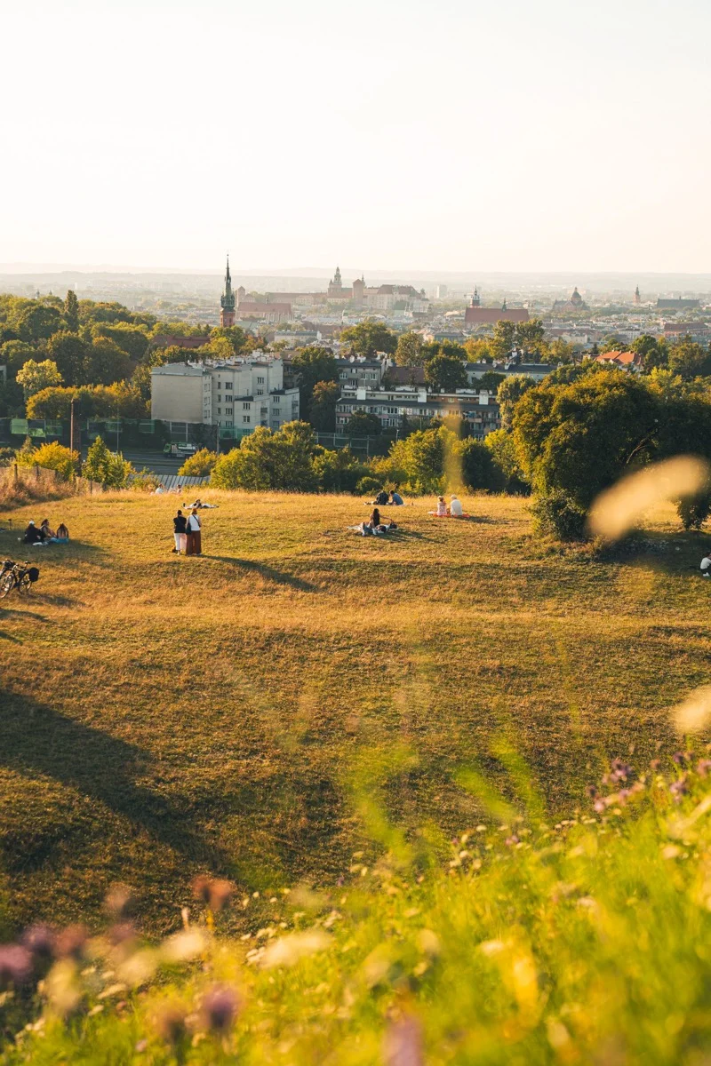 Mohyla v Krakově - panorama